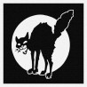Chat Noir - Patch à coudre - 9x9cm