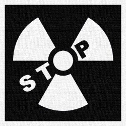 Stop Nucléaire - Patch à coudre - 9x9cm