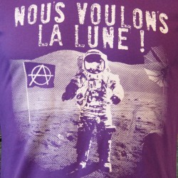 Nous voulons la lune - Fille, T-shirt Bio Equitable violet
