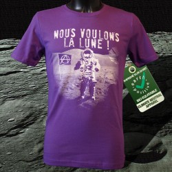 Nous voulons la lune - Homme, T-shirt Bio Equitable violet