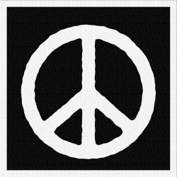Peace & Love - Patch à coudre - 9x9cm
