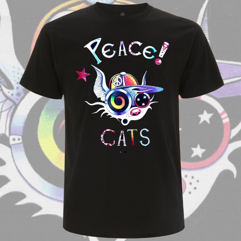PEACE CATS t-shirt Homme bio-équitable 