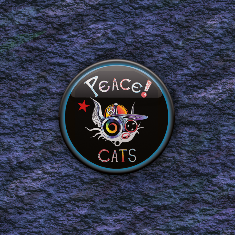 BADGE PEACE CAT par Cosmix Mat