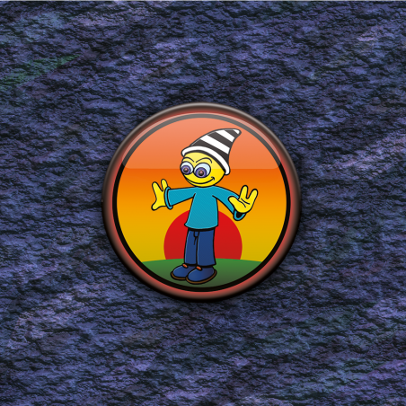 BADGE ZIN BRAS OUVERTS par Cosmix Mat