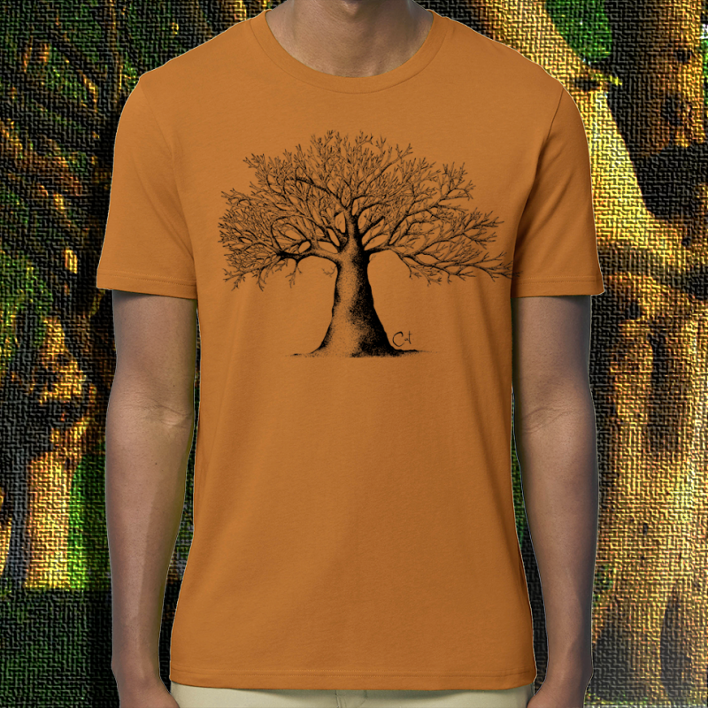 ARBRE A CAT rouille T-shirt taille masculine