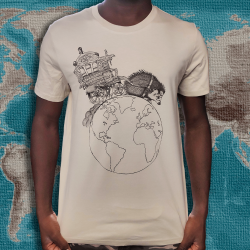 NIGLOBOHEM noisette T-shirt masculin en coton bio-équitable