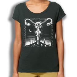 t-shirt feminin manches retroussées DROOKER Sister Syphilis