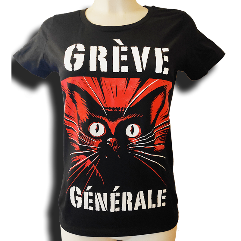 DROOKER Grève Générale t-shirt féminin en coton bio équitable