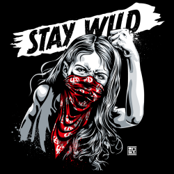 ANARTISANART les mauvais garçons font bonne impression RNST Stay Wild t-shirt feminin en coton bio-équitable