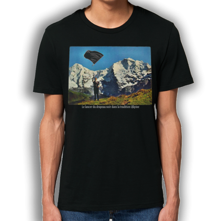LANCER DU DRAPEAU NOIR t-shirt masculin en coton bio