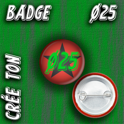 personnalisation BADGE Ø25 mm