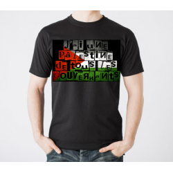 ANARTISANART les mauvais garçons font bonne impression PALESTINE  t-shirt taille masculine en coton bio-equitable