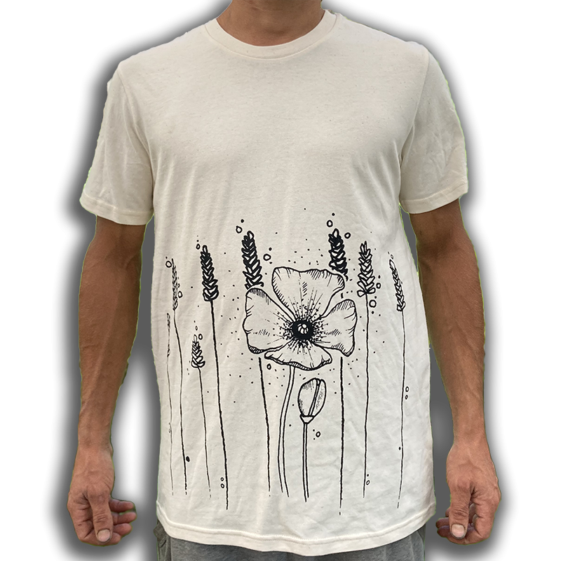 CAT la survie du coquelicot T-Shirt unisexe en coton bio-équitable