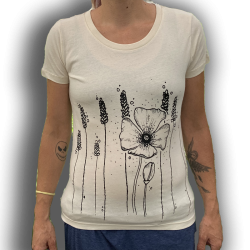 CAT la survie du coquelicot T-Shirt féminin en coton bio-équitable