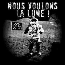 Nous voulons la lune T-shirt masculin Indigo Chiné