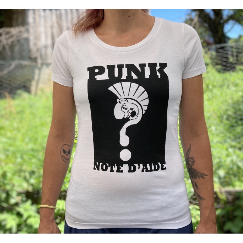 ANARTISANART les mauvais garcons font bonne impression PUNK'S NOTE D'AIDE t-shirt taille feminine en coton bio équitable