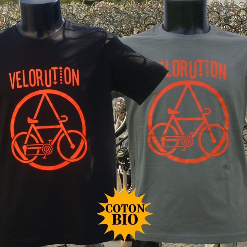 VÉLORUTION t-shirt unisexe en coton bio-équitable